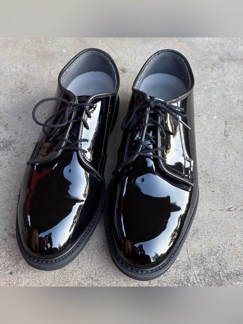 BATES US Military High Gloss Oxford Shoes Dress Shoe SZ 9